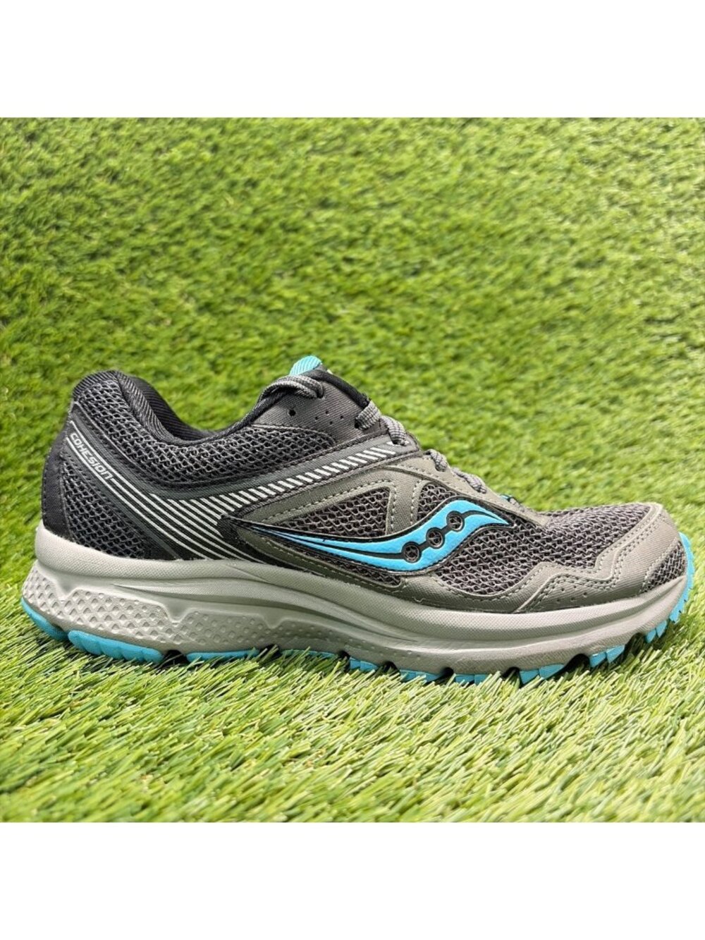 Saucony Cohesion 10 Womens Size 8 Black Athletic Trail Hiking Shoes Sneakers